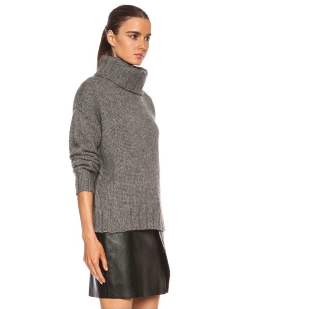 Nili Lotan Wool/YakTurtleneck Sweater Grey S